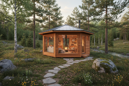 A Hexagon Hut Small Home