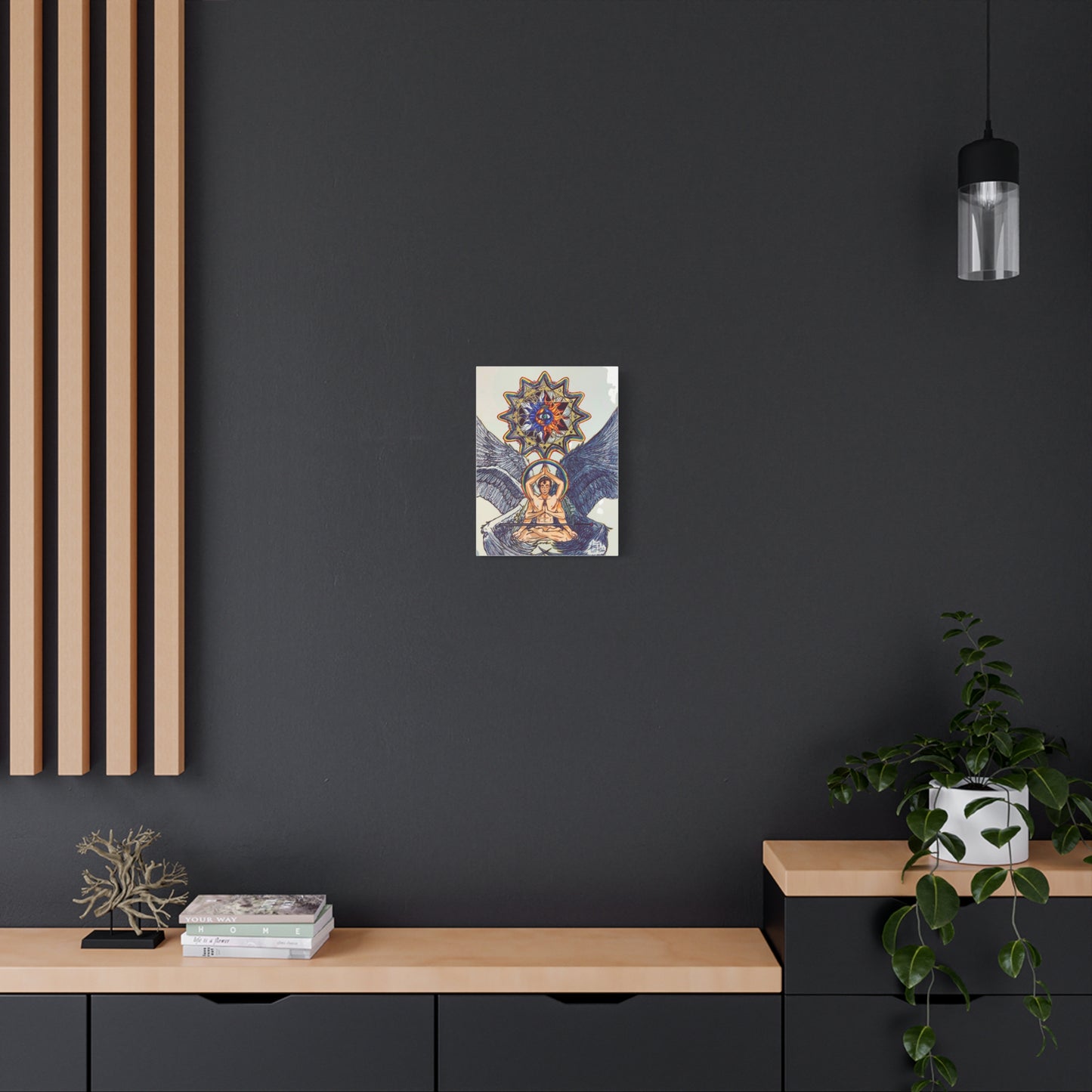 Canvas Wall Art - Meditating Angel Ark Gates Of Aquarius XIII