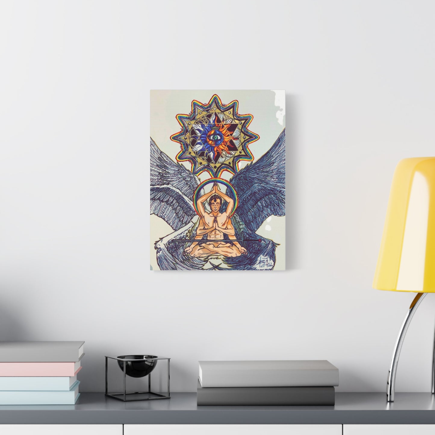 Canvas Wall Art - Meditating Angel Ark Gates Of Aquarius XIII