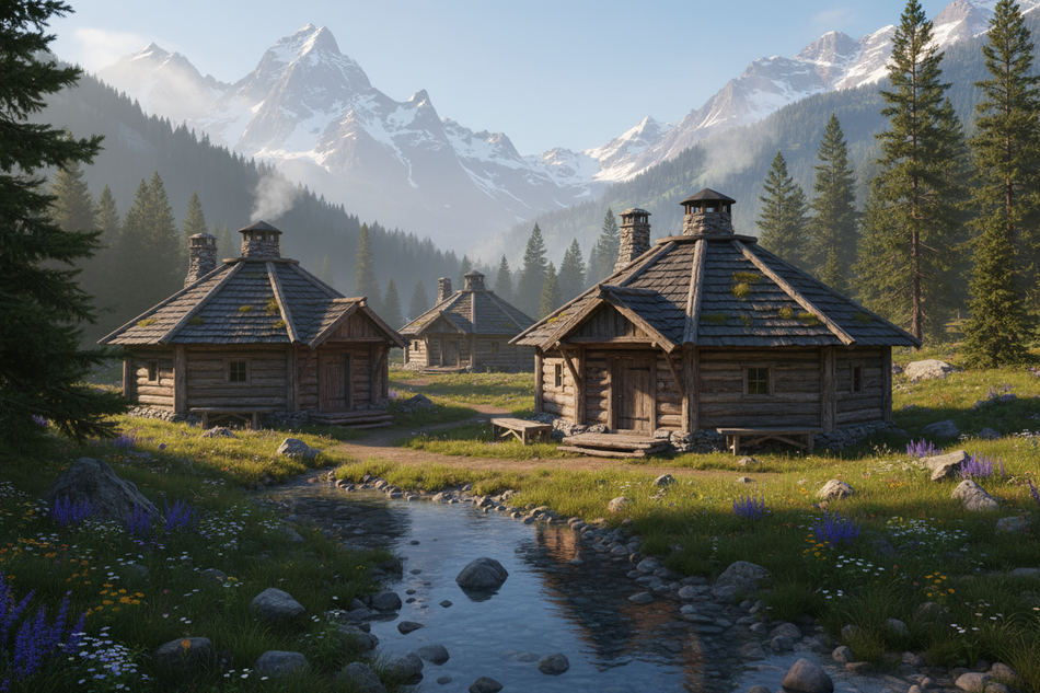 8 sided huts 